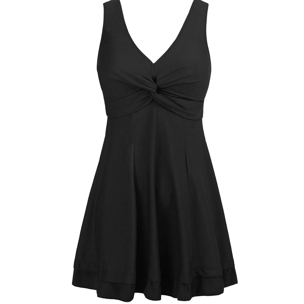 Wantdo Women's Plus Size Swim Dress Modest Swimsuit Vintage Peacock One Piece